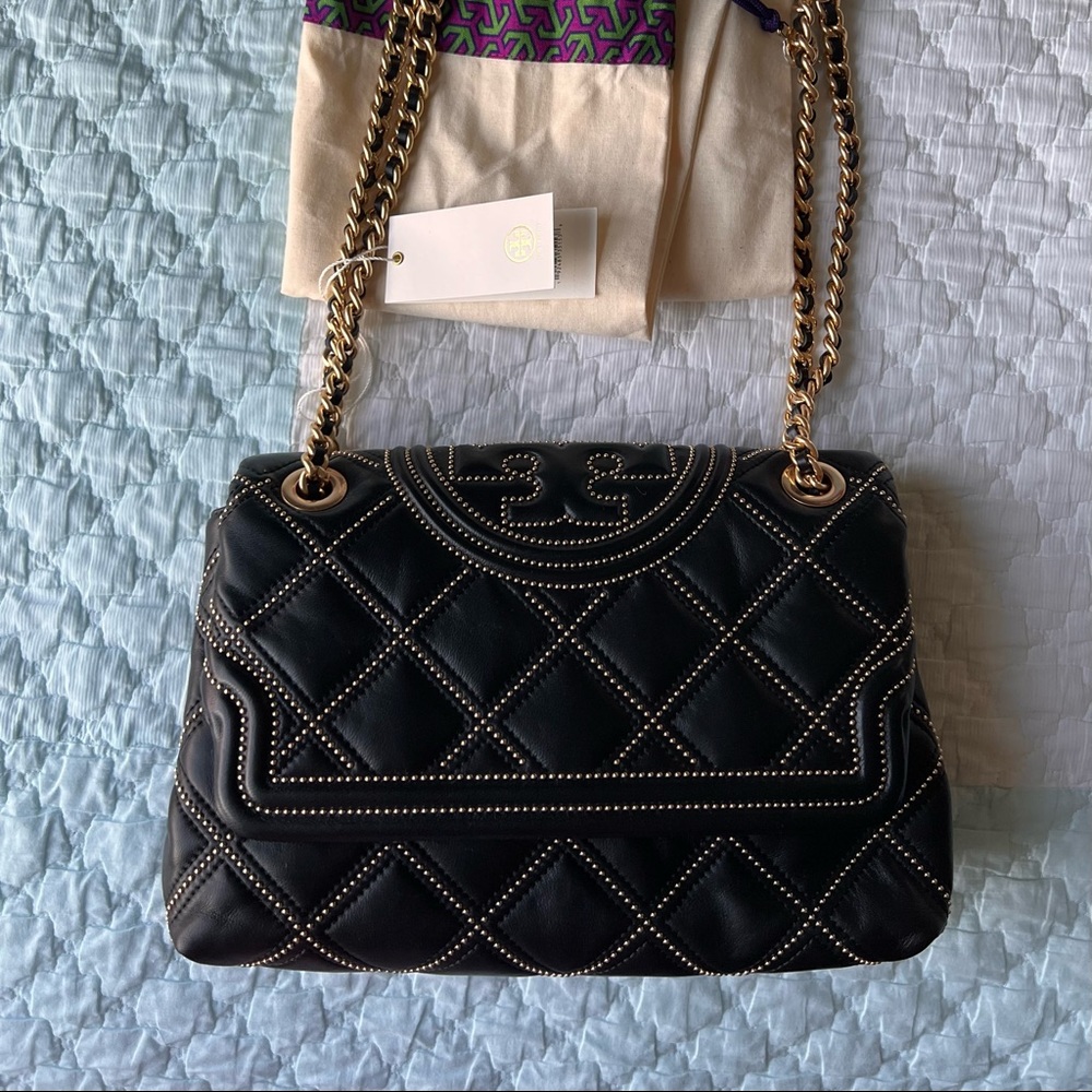 Bnwt Tory burch studded fleming purse